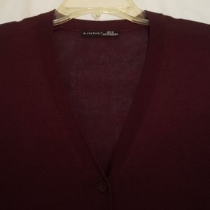 BLACK TAPE WOMEN'S  V- NECK BUTTON UP DUSTER CARDIGAN